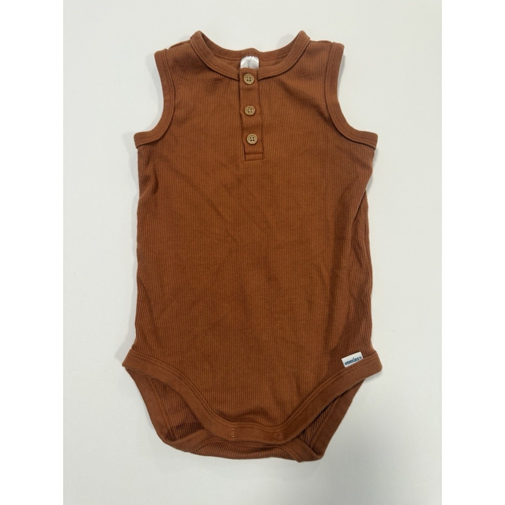 Modern‎ Moments By Gerber 24M Burnt Tan Sleeveless Ribbed Bodysuit Unisex Brown